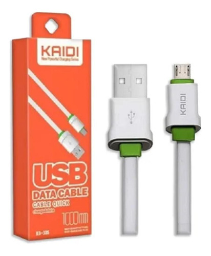 Cabo Kaidi Micro Usb Kd-305 Original 1m 2a Branco