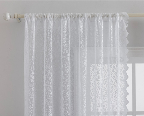 Cortinas De Visillo Encaje Con Diseno 140*220cm 2paños