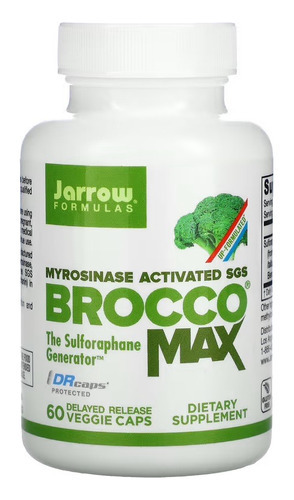 Jarrow Formulas Extracto Brocoli 60 Cápsulas Vegan Broccomax Sabor Sin Sabor