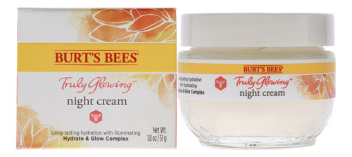Crema De Noche Burts Bees Truly Glowing, 50 Ml, Hidrata Y Br