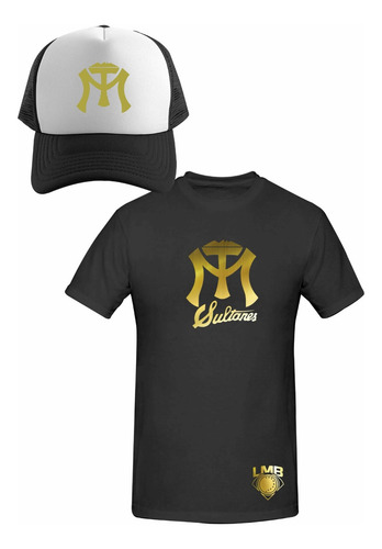 Kit De Playera + Gorra Modelo Sultanes De Monterrey Gold