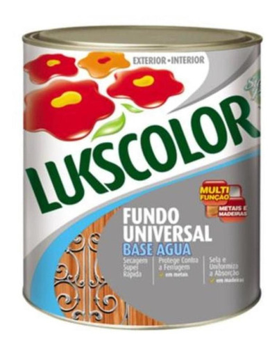 Fundo Preparador Base Água Metais E Madeiras Lukscolor 3,6l
