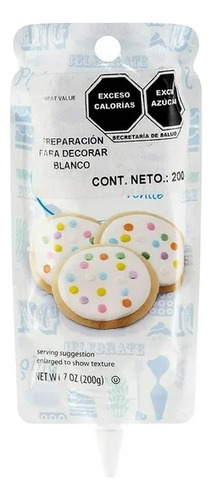 4 Pza Preparación Icing Para Decorar Great Value Blanco 200