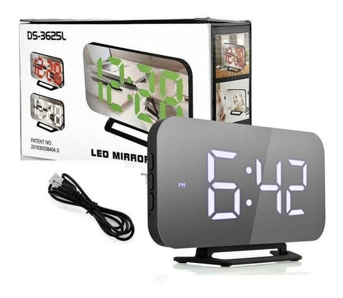 Reloj Mirror Despertador Digital Pantalla Grande Espejo