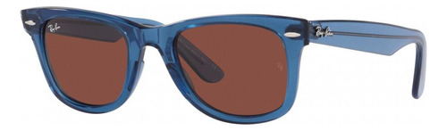 Ray-ban Rb2140 6587/c5 Wayfarer Colorblock Azul Cafe