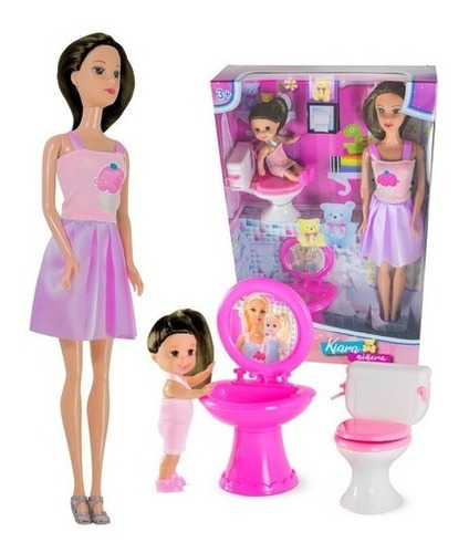 Muñeca Kiara  Niñera + 2 Bebes + Accesorios Juegos Niñas