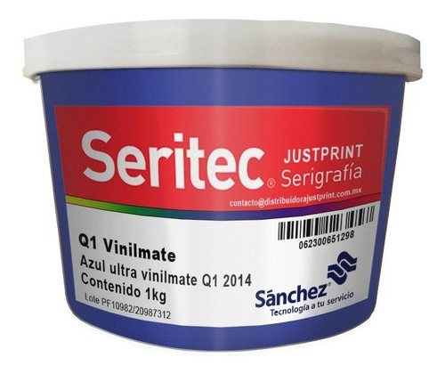 Imagen 1 de 2 de 1 Kg Tinta Vinilmate Azul Ultra Sanchez Serigrafia