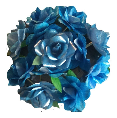Rosa Comestible De Papel Arroz  Tono Azul