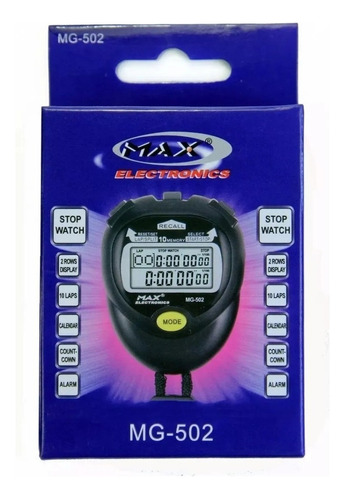 Cronometro Max 10 Memorias Alarma Mg-502-506