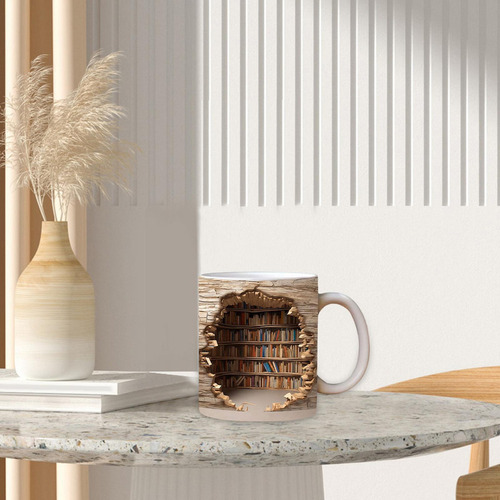 Taza De Café De Biblioteca, Taza De , Estante De Estilo B