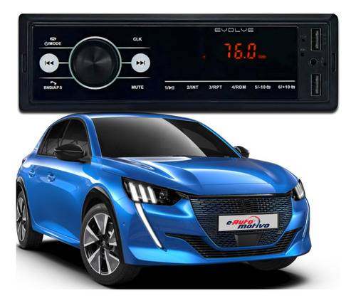 Som Radio Automotivo Multilaser Evolve Touch 1din Bt Usb Sd