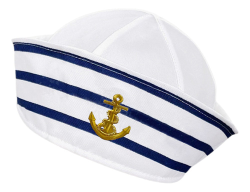 Gorro Marinero Con Rayas Náuticas, 5 Unidades: Azul Para Muj