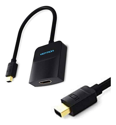 Mini Dp(display Port) - Hdmi Full Hd Laptop Adaptador Pvc 4k