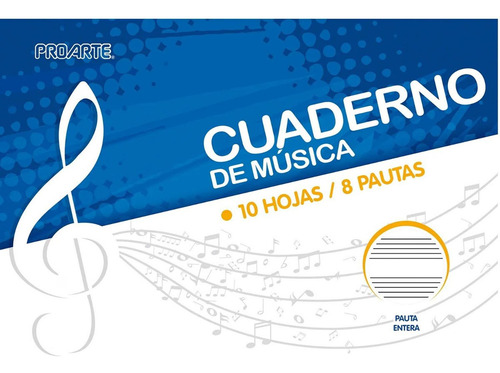 Cuaderno Musica Pauta Entera Proarte