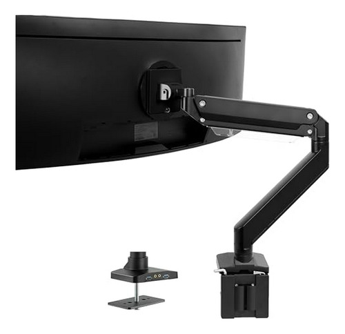 Soporte Para Monitor  Premium De Aluminio Con Brazo Y Puerto