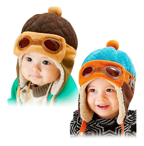 Gorro Bebe Aviador Piloto Ropa Bebes Gorra Colores Unisex