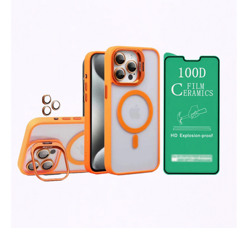 Funda Para Iphone 16 Plus + Correa + Mica + Envio Gb02 Violeta