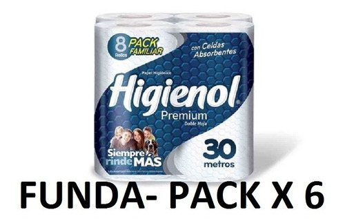 Higienol Premium Doble Hoja Lleve 8 Pague 6 Funda X 6