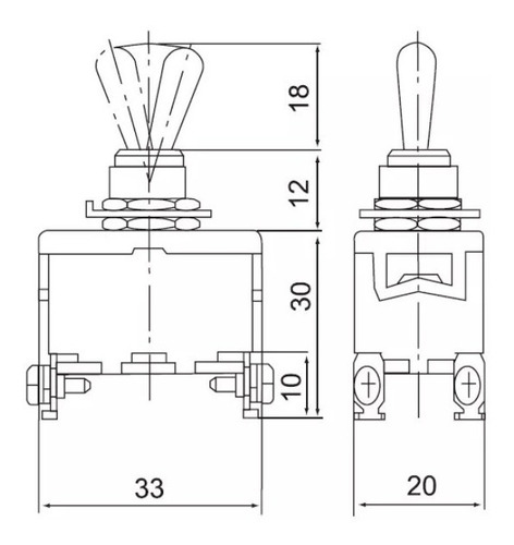 Imagen 3 de 5 de C521b Cntd Interruptor Cola De Rata 2p+ 1t On-off Estable