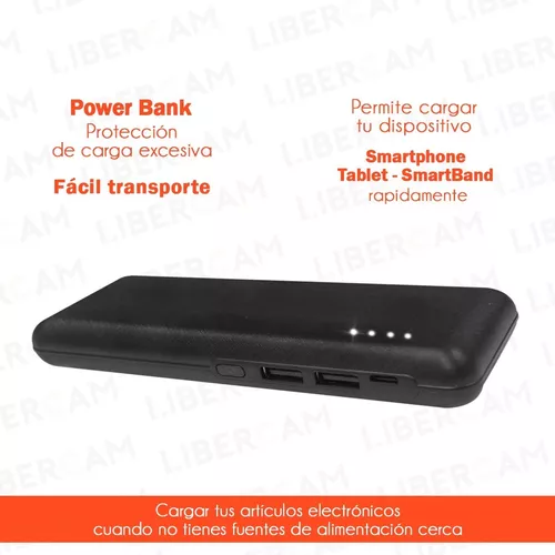 Power Bank Cargador Portatil 20000mah Celular - NEGRO