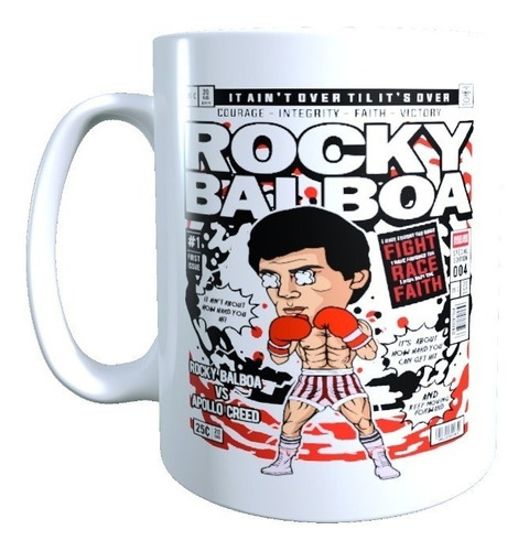 Tazon Con Diseño Rocky Balboa Pelicula 80 Boxeo