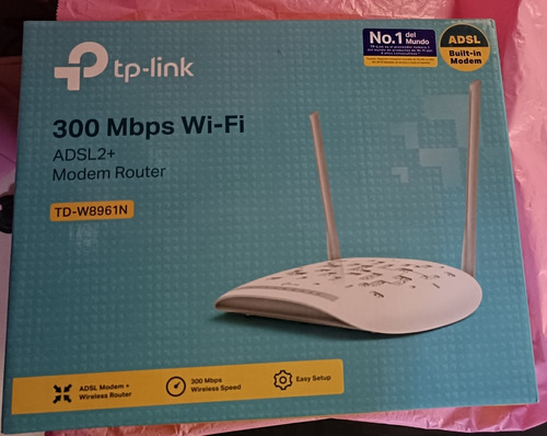 Modem Router Tp-link Td-w8961n 300 Mbps 2 Antenas Usado 