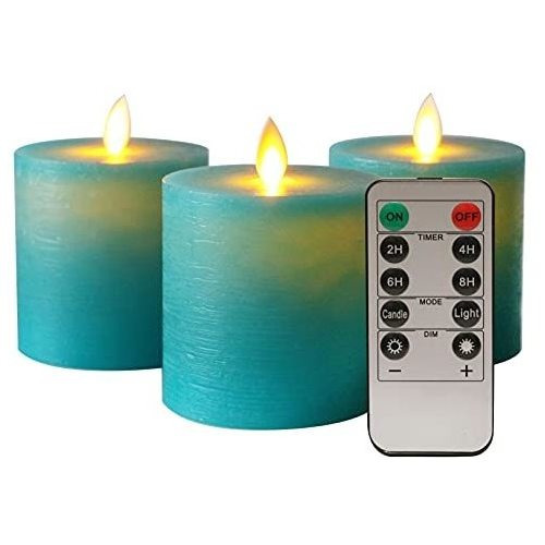 Kitch Aroma Teal Velas Inflamables, Batería De Oruga Gyxhp