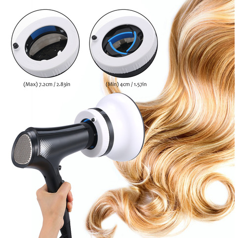 Difusor De Pelo Para Cabello Rizado Y Ondulado, Se Adapta A