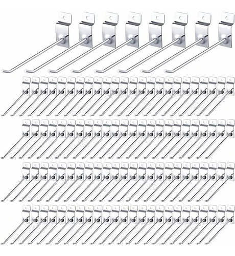 Pack 50 Ganchos Gancheras Panel Ranurado 20 Cm Exhibidor