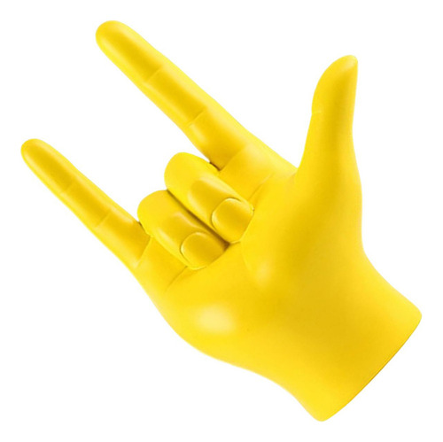 Estatueta De Estátua De Gesto De Dedo, Amarelo Amarelo