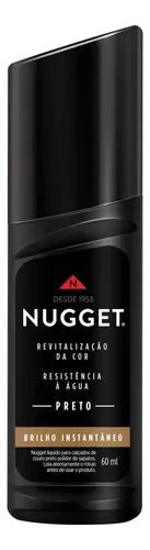 Polidor de Sapato Líquido Preto Nugget Frasco 60ml - R$ 21,19