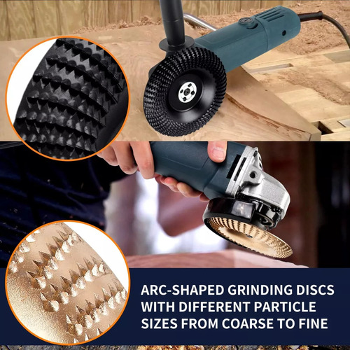 5 Disco O Amoladora Angular Pulido Tallar Madera Lijado