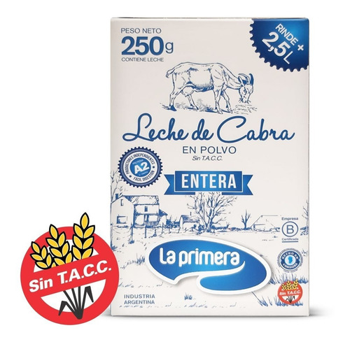 Leche De Cabra Polvo Sin Tacc La Primera 250g Rinde 2.5l X3