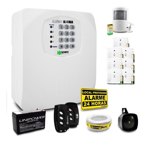 Kit Alarme Residencial Casa Comercial Ecp S/ Fio Com Bateria