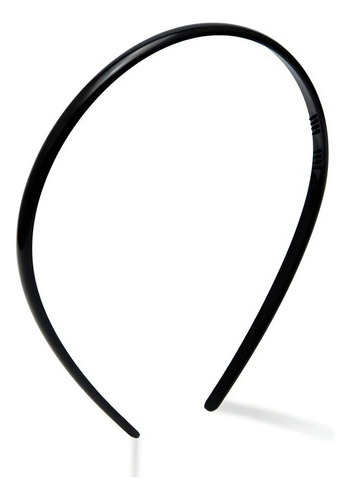 N557p Tiara Lisa Preto Francesa Finestra 0,7cm Larg Cor Preta