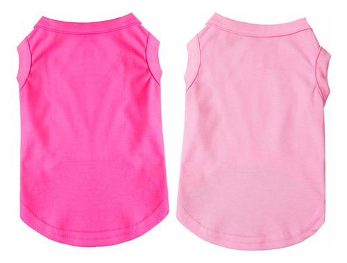 2pcs Camisas De Cachorro Pequenas Simples Para Fêmeas De Cam