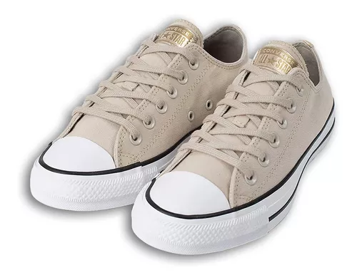 Tênis Converse All Star Chuck Taylor Ox Authentic Glam Bege