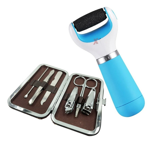 Torno Lima Saca Callos + Set Pedicura Alicate Pies Mano X6p