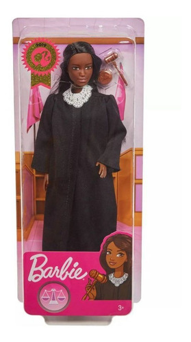 Imagem 6 de 6 de Barbie Prof. Juíza Cabelo Castanho Escuro Ms