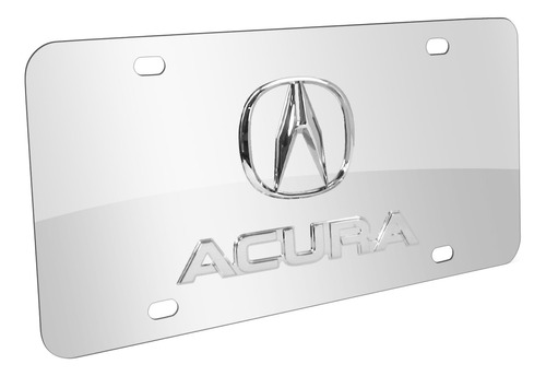 Placa De Matrícula De Acero Cromado Con Logotipo 3d De Acu.