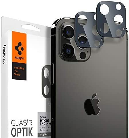 Imagen 1 de 9 de Protector Lente Camara Spigen Para iPhone 12 Pro Max X2 Graf