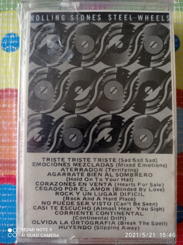 The Rolling Stones Cassette Steel Wheels (sellado)