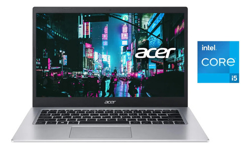 Notebook Acer 14' Core I5 + 8gb Ram + 256 Ssd + Sin Sistema Color Silver