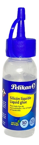 6pz Silicon Liquido Frio Pegamento Botella 30ml Pelikan