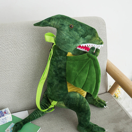 Mochila Azul Para Empalmar Dibujos Animados De Tyrannosaurus