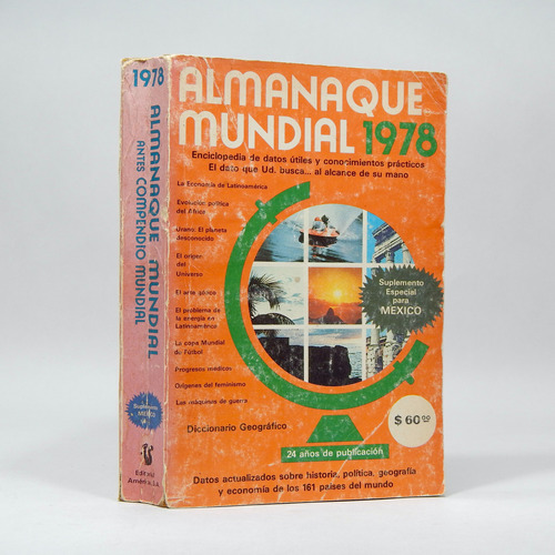 Almanaque Mundial 1978 Diccionario Geográfico 1977 K4