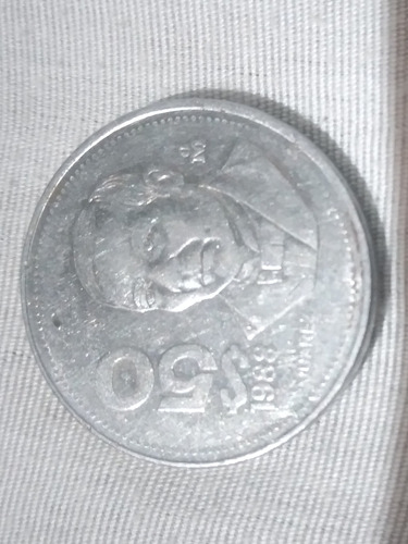 Moneda 50 Pesos De 1988 Benito Juarez