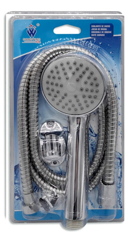 Duchero Tel Baño Gris Completo Shower  7.5x19.5cm - Ext.: 15