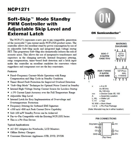 Imagen 4 de 8 de Set X 3 Ncp1271a 1271a Ncp1271 1271a Usado En Rsag7.820.4737