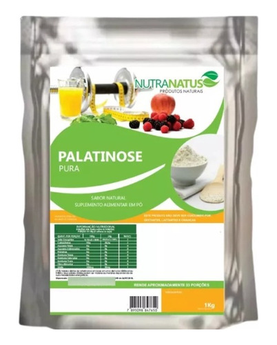 Palatinose Pura Natural 1kg Pré Treino Importada 